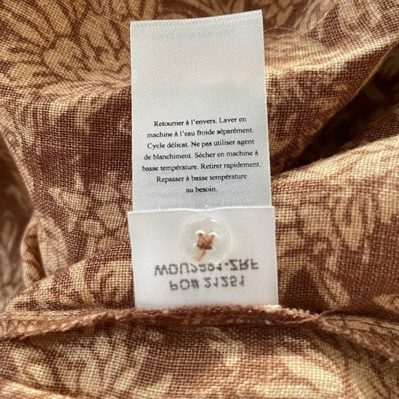 Faherty Women's Ashley Wrap Dress Floral Linen $168 Bronze Rivera Small New - Picture 10 of 10